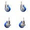 Service Caster 4 Inch 316SS Blue Polyurethane Swivel 3/8 Inch Threaded Stem Caster Brake, 2PK SS316TS20S414-PPUB-BLUE-381615-2TLB2 - alternate 1
